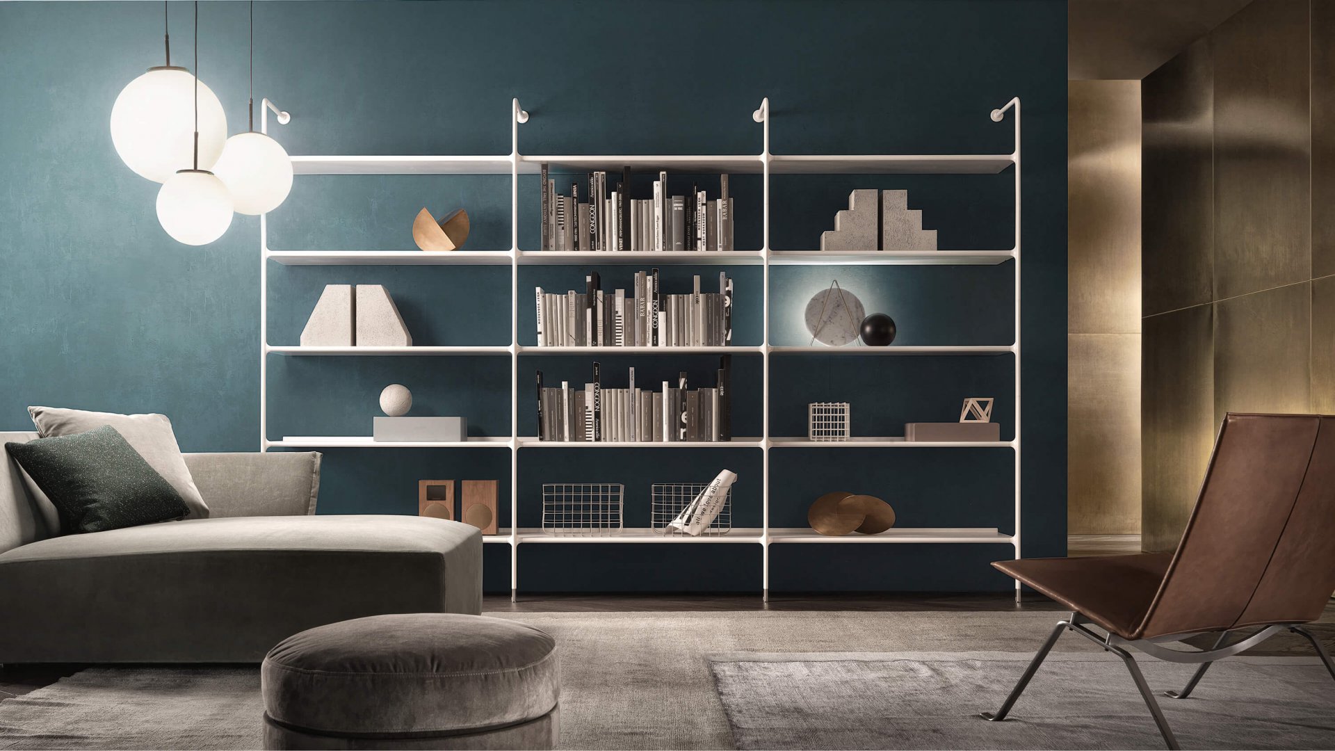 Wind wall bookcase