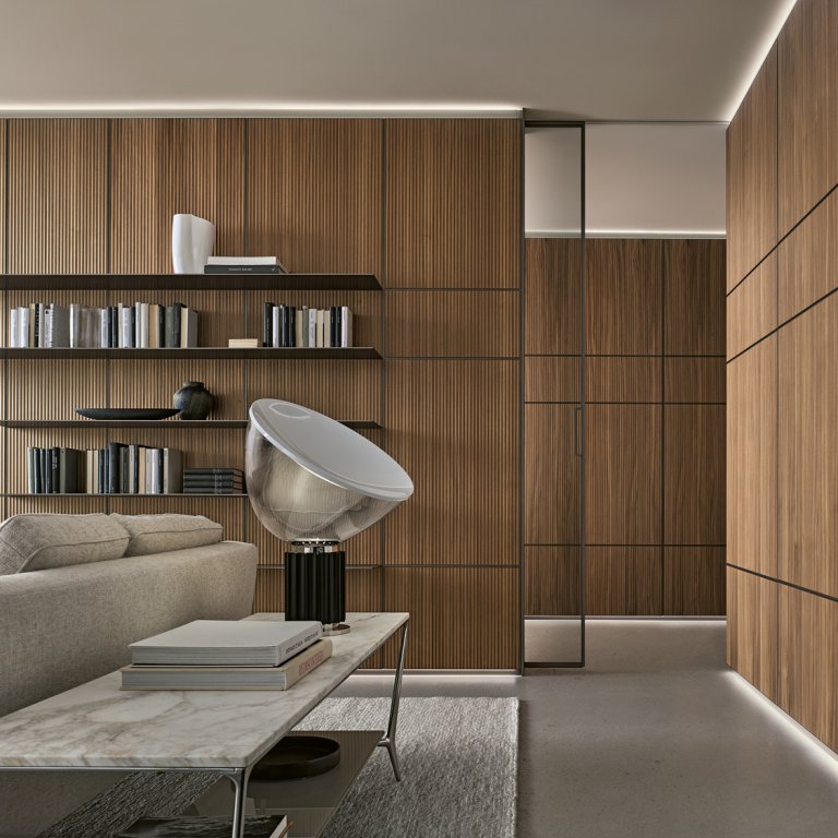 Modulor sistema boiserie di design zona giorno | Rimadesio